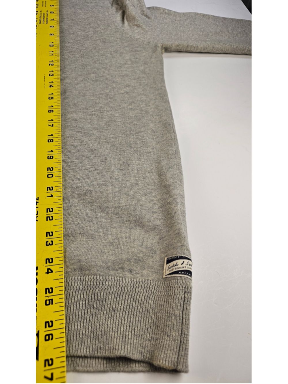 Scotch & Soda Men's M Gray Cashmere Cotton Blend Crewneck Sweater Amsterdam - Picture 5 of 6
